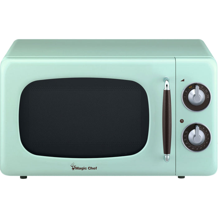 Magic Chef 0.7 Cu Ft Retro Countertop, 700 Watt, Rotary Dial, Timer, 7 Power Levels MCD770CM